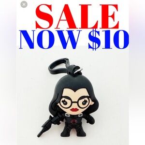 NEW Gi-Joe Cartoon Baroness Figural 3D Bag Clip Collector Toy Figure